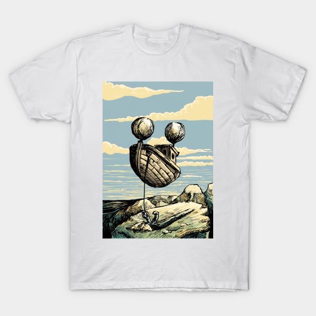 The flying ship to nowhere T-Shirt by stephenignacio